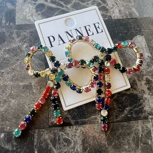 NEW Rhinestone Bow Earrings